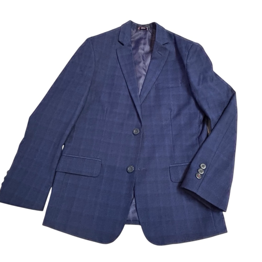 Tommy Hilfiger Blue Blazer with Notched Lapel and Tailored Fit